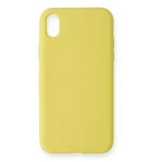 iPhone XR Kılıf Nano içi Kadife Silikon - Sarı