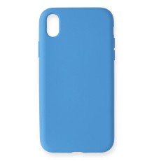iPhone XR Kılıf Nano içi Kadife Silikon - Mavi