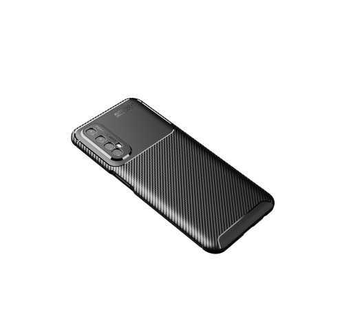 Realme 7 Kılıf Auto Focus Karbon Kapak - Siyah Realme 7 Kılıf Auto Focus Karbon Kapak - Siyah