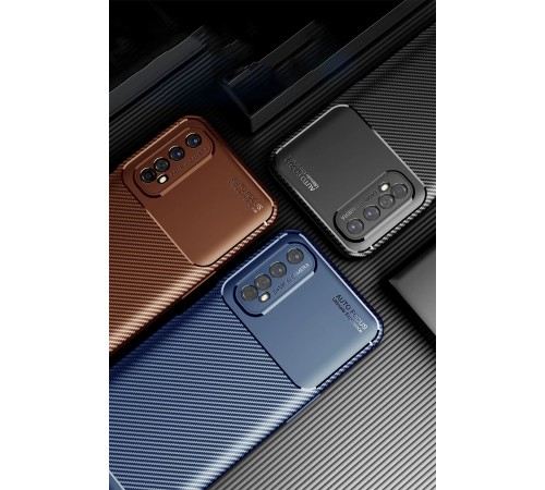 Realme 7 Kılıf Auto Focus Karbon Kapak - Lacivert Realme 7 Kılıf Auto Focus Karbon Kapak - Lacivert