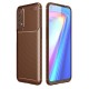 Realme 7 Kılıf Auto Focus Karbon Kapak - Kahverengi