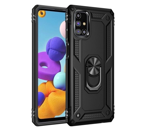 Samsung Galaxy M51 Kılıf Sofya Yüzüklü Silikon Kapak - Siyah Samsung Galaxy M51 Kılıf Sofya Yüzüklü Silikon Kapak - Siyah