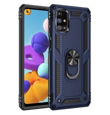 Samsung Galaxy M51 Kılıf Sofya Yüzüklü Silikon Kapak - Lacivert