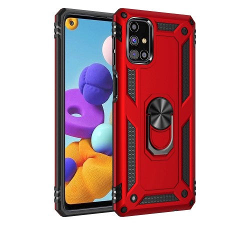 Samsung Galaxy M51 Kılıf Sofya Yüzüklü Silikon Kapak - Kırmızı Samsung Galaxy M51 Kılıf Sofya Yüzüklü Silikon Kapak - Kırmızı