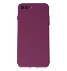 iPhone 7 Plus Kılıf First Silikon - Mürdüm