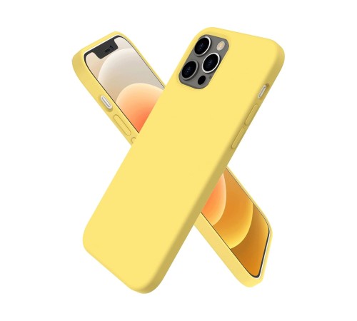 iPhone 12 Pro Max Kılıf First Silikon - Sarı iPhone 12 Pro Max Kılıf First Silikon - Sarı