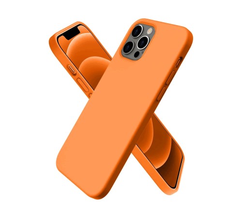 iPhone 12 Pro Max Kılıf First Silikon - Turuncu iPhone 12 Pro Max Kılıf First Silikon - Turuncu