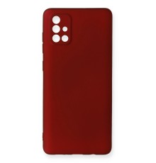 Samsung Galaxy A71 Kılıf First Silikon - Bordo