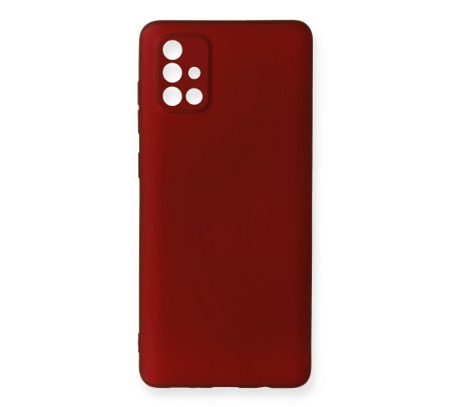 Samsung Galaxy A71 Kılıf First Silikon - Bordo