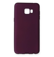 Samsung Galaxy C5 Pro Kılıf First Silikon - Mürdüm