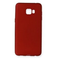 Samsung Galaxy C7 Pro Kılıf First Silikon - Bordo