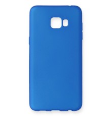 Samsung Galaxy C7 Pro Kılıf First Silikon - Mavi