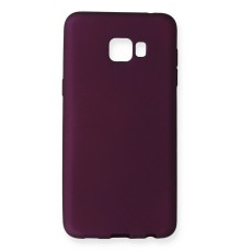 Samsung Galaxy C7 Pro Kılıf First Silikon - Mürdüm