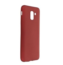 Samsung Galaxy J6 Kılıf First Silikon - Bordo
