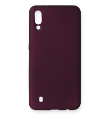 Samsung Galaxy M10 Kılıf First Silikon - Mürdüm