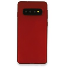 Samsung Galaxy S10 Plus Kılıf First Silikon - Bordo
