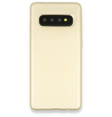 Samsung Galaxy S10 Plus Kılıf First Silikon - Gold