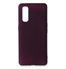Oppo Find X2 Kılıf First Silikon - Mürdüm