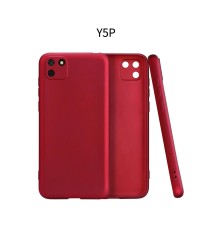Huawei Y5P Kılıf First Silikon - Bordo