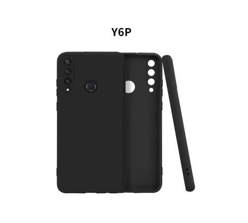 Huawei Y6P Kılıf First Silikon - Siyah