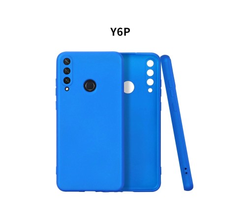 Huawei Y6P Kılıf First Silikon - Mavi