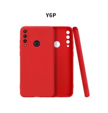 Huawei Y6P Kılıf First Silikon - Kırmızı