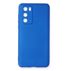Huawei P40 Kılıf First Silikon - Mavi