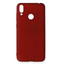 Huawei Honor 8C Kılıf First Silikon - Bordo
