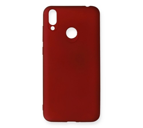 Huawei Honor 8C Kılıf First Silikon - Bordo