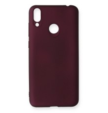 Huawei Honor 8C Kılıf First Silikon - Mürdüm