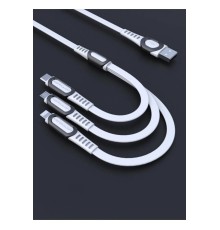 Konfulon DC19 3in1 USB Kablo 1.3M 3A - Beyaz