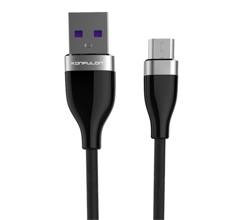 Konfulon S82 Seramik Uçlu Micro USB Kablo 1M 3.1A - Siyah Konfulon S82 Seramik Uçlu Micro USB Kablo 1M 3.1A - Siyah