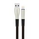 Konfulon S89 Metal Uçlu Lightning Kablo iphone Uyumlu 1M 2.4A - Siyah