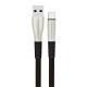 Konfulon S90 Metal Uçlu Type-C Kablo 1M 2.4A - Siyah