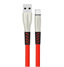 S90 Metal Uçlu Type-C Kablo 1M 2.4A - Kırmızı