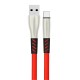 S90 Metal Uçlu Type-C Kablo 1M 2.4A - Kırmızı