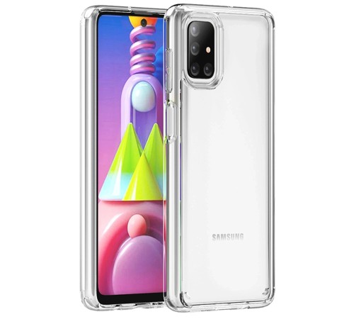 Samsung Galaxy M51 Kılıf Lüx Şeffaf Silikon Samsung Galaxy M51 Kılıf Lüx Şeffaf Silikon