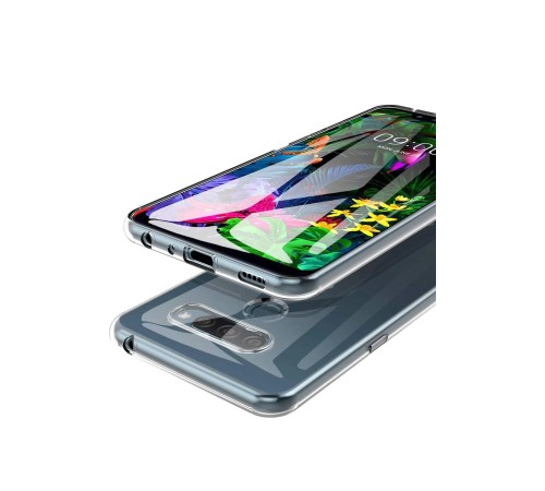 LG K61 Kılıf Lüx Şeffaf Silikon - Şeffaf
