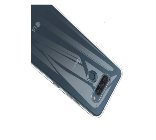 LG K61 Kılıf Lüx Şeffaf Silikon - Şeffaf