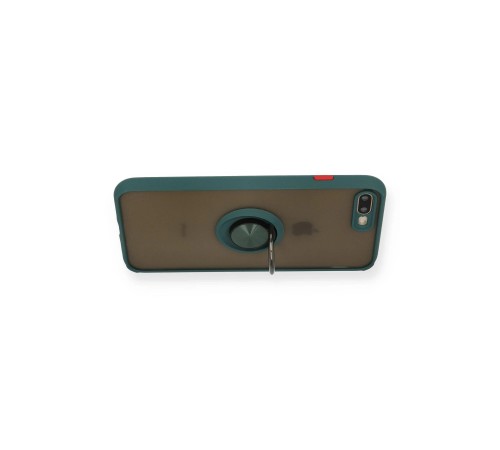 iPhone 7 Plus Kılıf Montreal Yüzüklü Silikon Kapak - Yeşil iPhone 7 Plus Kılıf Montreal Yüzüklü Silikon Kapak - Yeşil