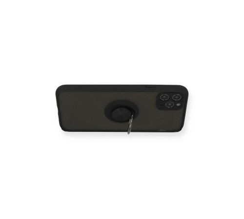 iPhone 11 Pro Kılıf Montreal Yüzüklü Silikon Kapak - Siyah iPhone 11 Pro Kılıf Montreal Yüzüklü Silikon Kapak - Siyah