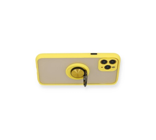 iPhone 11 Pro Kılıf Montreal Yüzüklü Silikon Kapak - Sarı iPhone 11 Pro Kılıf Montreal Yüzüklü Silikon Kapak - Sarı