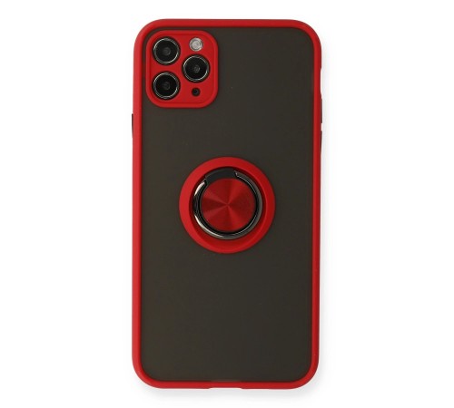 iPhone 11 Pro Kılıf Montreal Yüzüklü Silikon Kapak - Kırmızı iPhone 11 Pro Kılıf Montreal Yüzüklü Silikon Kapak - Kırmızı