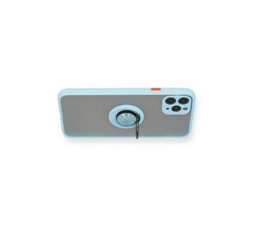 iPhone 11 Pro Kılıf Montreal Yüzüklü Silikon Kapak - Buz Mavi iPhone 11 Pro Kılıf Montreal Yüzüklü Silikon Kapak - Buz Mavi