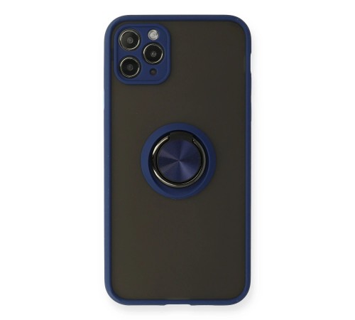 iPhone 11 Pro Max Kılıf Montreal Yüzüklü Silikon Kapak - Lacivert iPhone 11 Pro Max Kılıf Montreal Yüzüklü Silikon Kapak - Lacivert