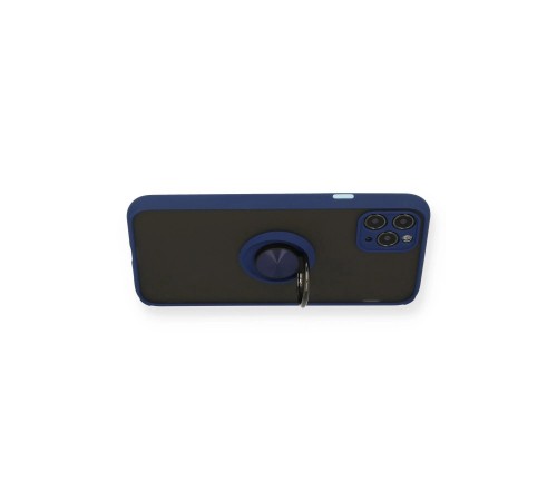 iPhone 11 Pro Max Kılıf Montreal Yüzüklü Silikon Kapak - Lacivert iPhone 11 Pro Max Kılıf Montreal Yüzüklü Silikon Kapak - Lacivert