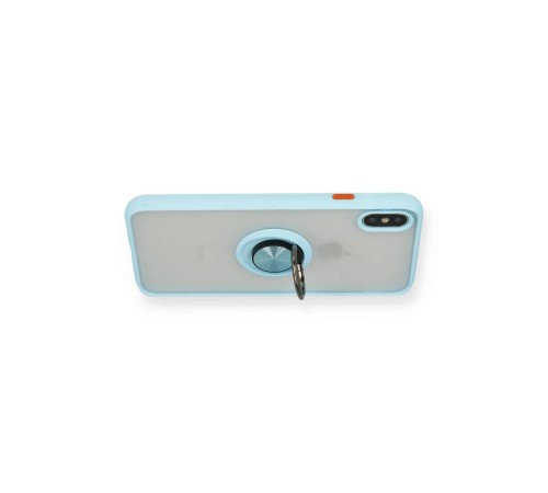 iPhone XS Max Kılıf Montreal Yüzüklü Silikon Kapak - Buz Mavi iPhone XS Max Kılıf Montreal Yüzüklü Silikon Kapak - Buz Mavi