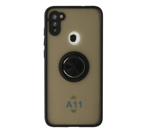 Samsung Galaxy A11 Kılıf Montreal Yüzüklü Silikon Kapak - Siyah Samsung Galaxy A11 Kılıf Montreal Yüzüklü Silikon Kapak - Siyah