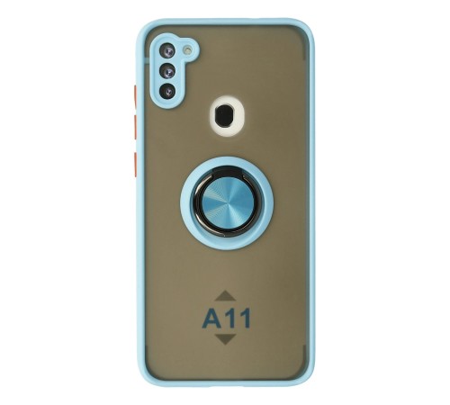 Samsung Galaxy A11 Kılıf Montreal Yüzüklü Silikon Kapak - Buz Mavi Samsung Galaxy A11 Kılıf Montreal Yüzüklü Silikon Kapak - Buz Mavi