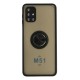 Samsung Galaxy M51 Kılıf Montreal Yüzüklü Silikon Kapak - Siyah